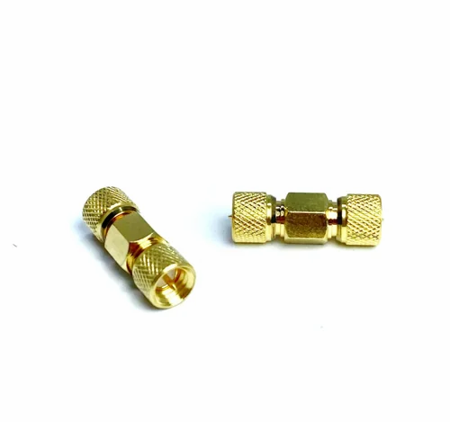 10-32 Microdot Male to Male Inline Connector Coupler (Brass IP68) (SKU: BCNT-ADP-MDOT-MM) - BCNT Technologies