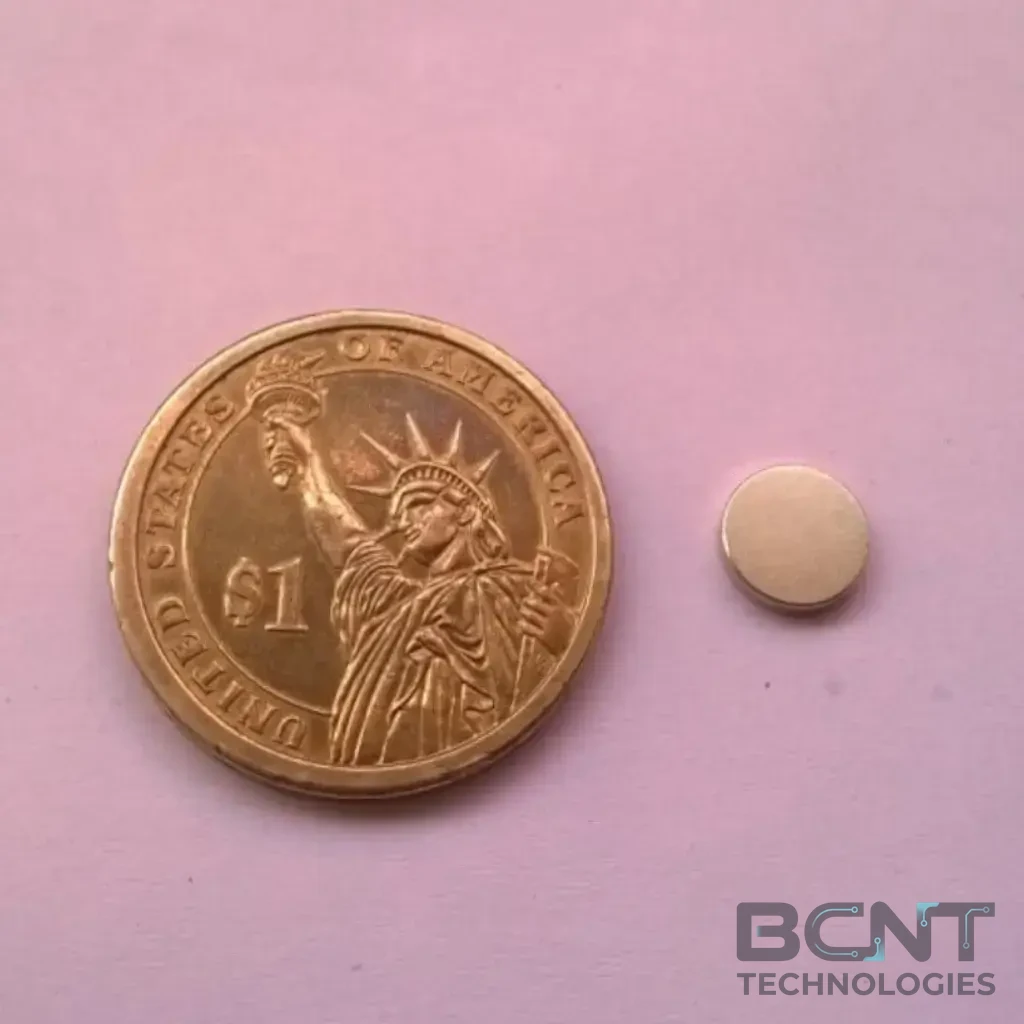Neodymium Disc Magnet - Ø10 x 1.25mm (SKU: D-10-1.25-N35) | BCNT TECHNOLOGIES