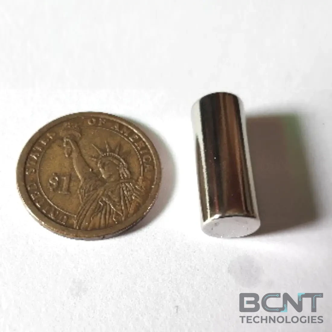 Neodymium Cylinder Magnet - 10 x 25mm Strong Cylinder (SKU: C-10-25-N35) | BCNT TECHNOLOGIES