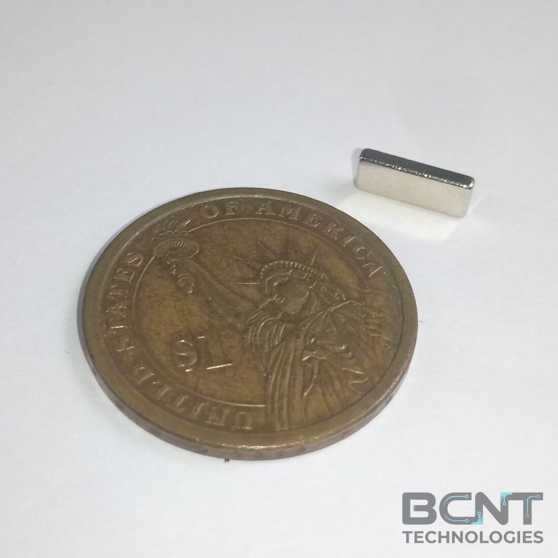 Neodymium Block Magnet - 10 x 4 x 1.5mm Strong Block N38 (SKU: B-10-4-1.5-N38) | BCNT TECHNOLOGIES