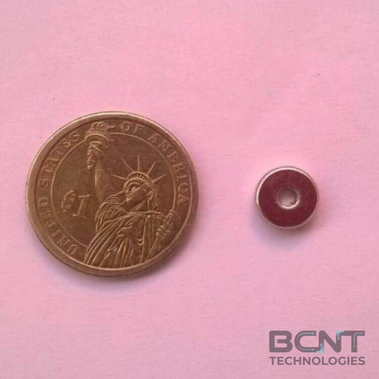 Neodymium Ring Magnet - 10mm x 5mm (Hole) x 5mm (SKU: R-10-5H-5-N35) | BCNT TECHNOLOGIES