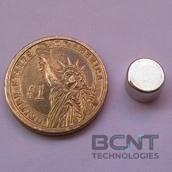 Neodymium Disc Magnet - 10mm x 5mm N52 (SKU: BCNT-MAG-PM-11361) | BCNT TECHNOLOGIES