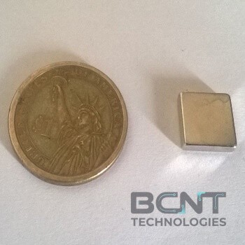 Neodymium Block Magnet - 12 x 12 x 3mm Strong Block (SKU: D-12-12-3-N35) | BCNT TECHNOLOGIES