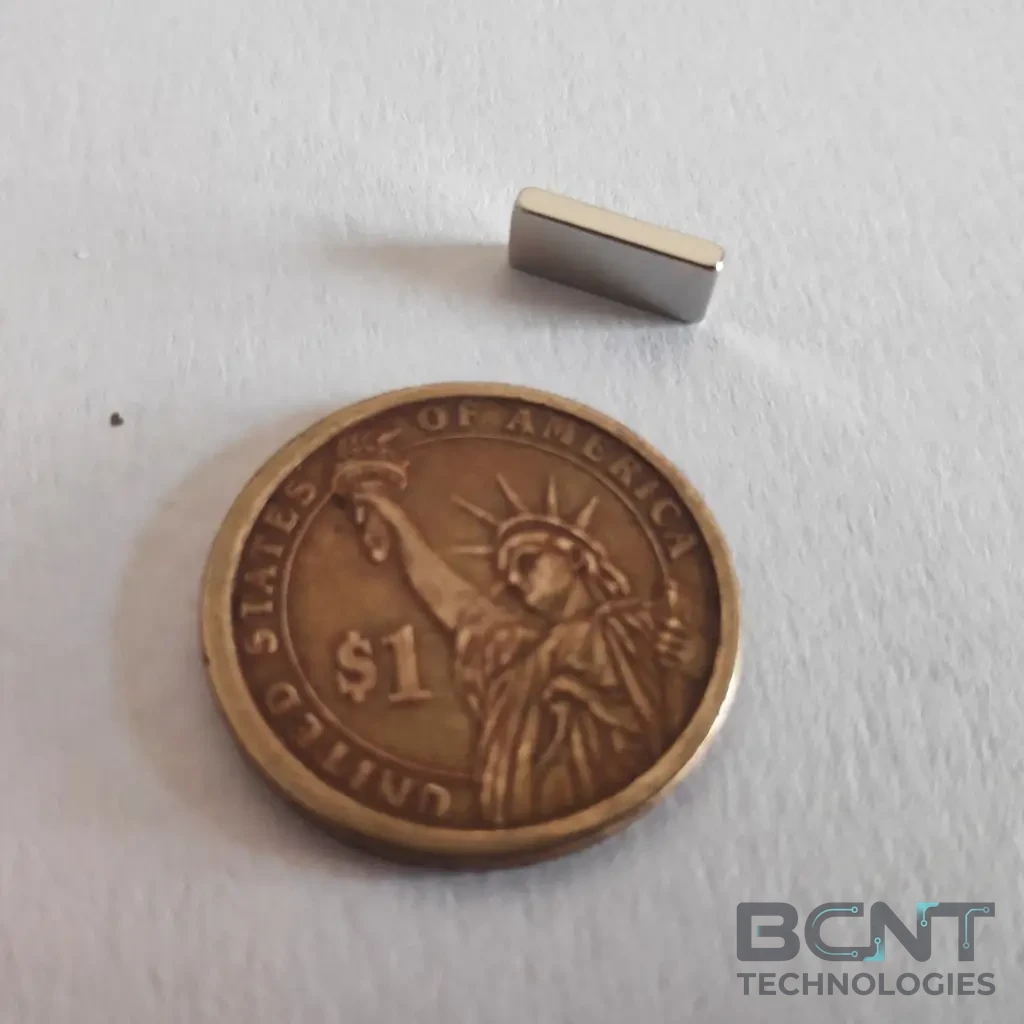 Neodymium Block Magnet - 12 x 5 x 2mm (SKU: B-12-5-2-Nxx) | BCNT TECHNOLOGIES