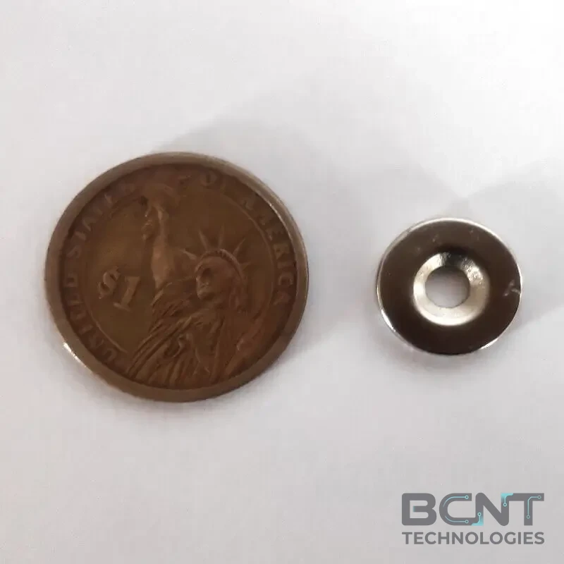 Neodymium Countersunk Magnet - 15 x 3 M4_CSK (SKU: RC-15-d8-4H-3-N35) | BCNT TECHNOLOGIES