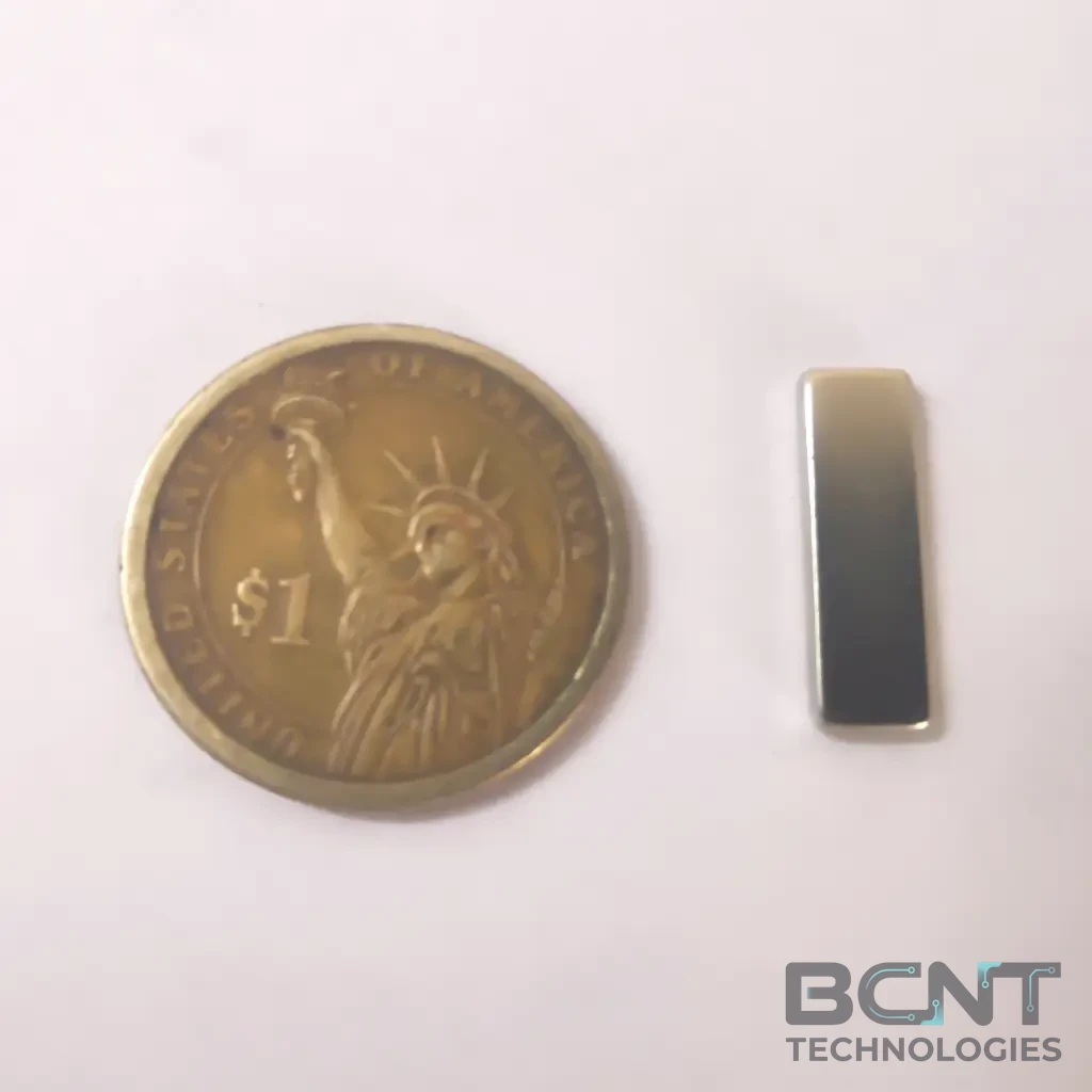 Neodymium Block Magnet - 20 x 6 x 2mm N35UH Strong Block (SKU: B-20-6-2-N35UH) | BCNT TECHNOLOGIES