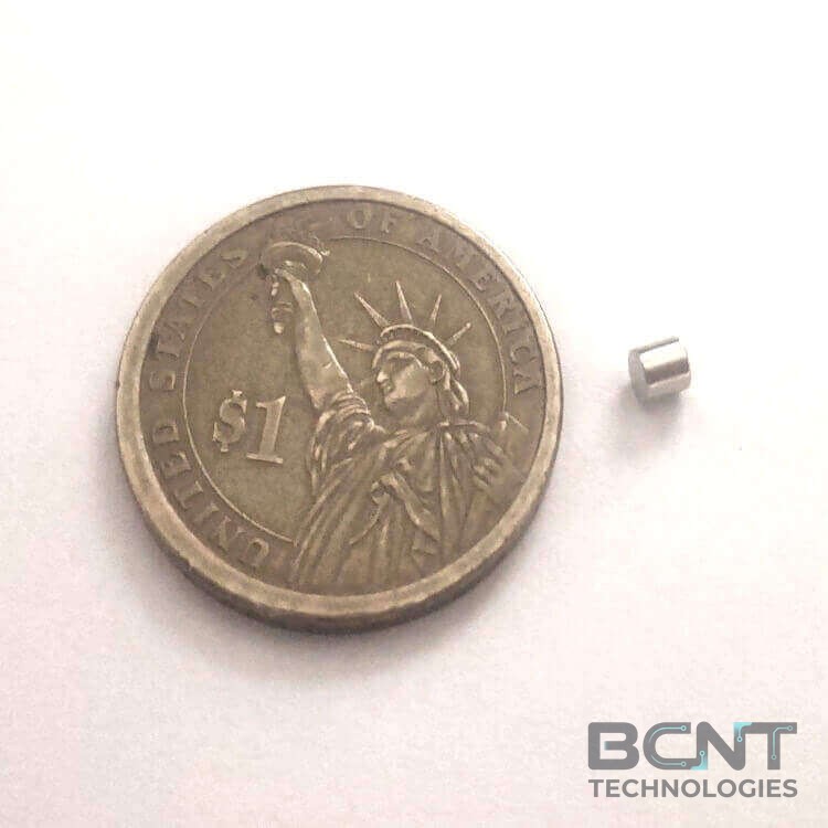 Neodymium Cylinder Magnet - 3 x 3mm Strong Cylinder (SKU: C-3-3-N35) | BCNT TECHNOLOGIES