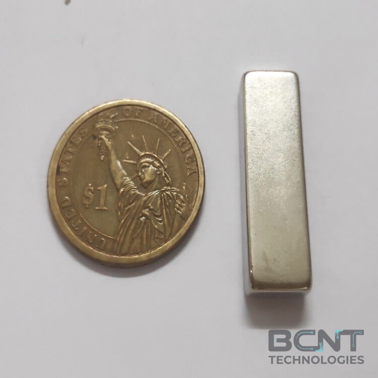 Neodymium Block Magnet - 34 x 10 x 6mm Strong Block (SKU: B-34-10-6-N35) | BCNT TECHNOLOGIES