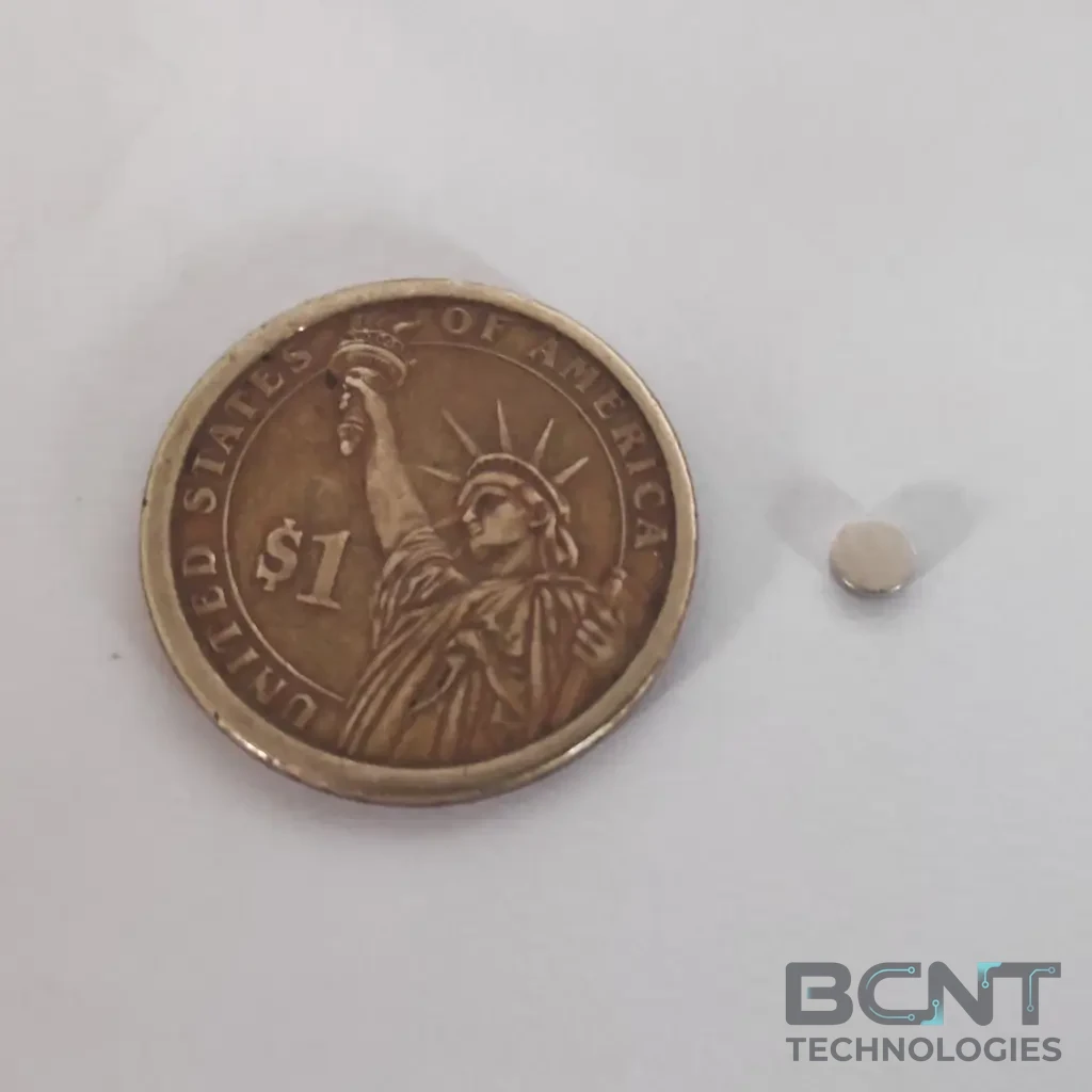 Neodymium Disc Magnet - Ø4 x 1mm (SKU: D-4-1-N35) | BCNT TECHNOLOGIES
