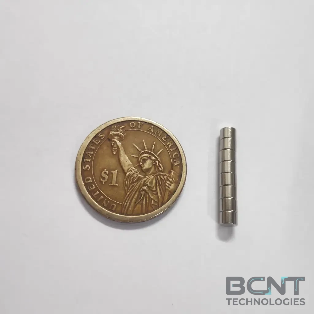Neodymium Disc Magnet - Ø4 x 3mm (SKU: D-4-3-N35) | BCNT TECHNOLOGIES