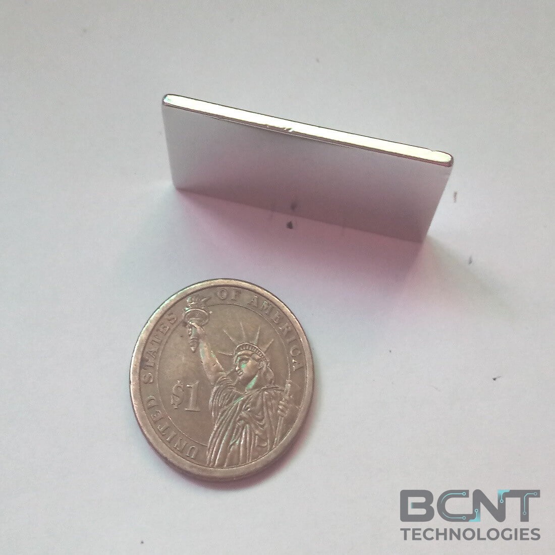 Neodymium Block Magnet - 40 x 20 x 2mm Strong Block (SKU: B-40-20-2-N35) | BCNT TECHNOLOGIES