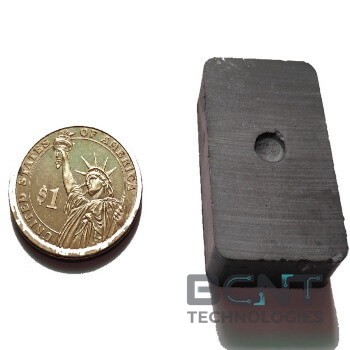 Neodymium Block Magnet - 40 x 25 x 10mm Ferrite Block Strong Pull Power 3kg (SKU: B-40-25-10-F) | BCNT TECHNOLOGIES