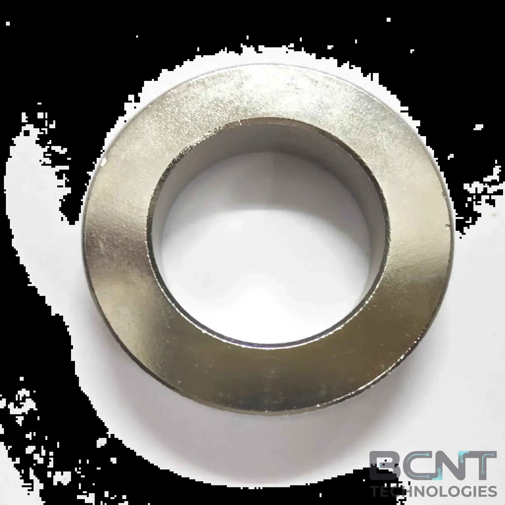 Neodymium Block Magnet - 40mm O.D x 25mm I.D x 10mm thick Samarium Cobalt (SKU: R-40-25H-10-YXG28-D) | BCNT TECHNOLOGIES