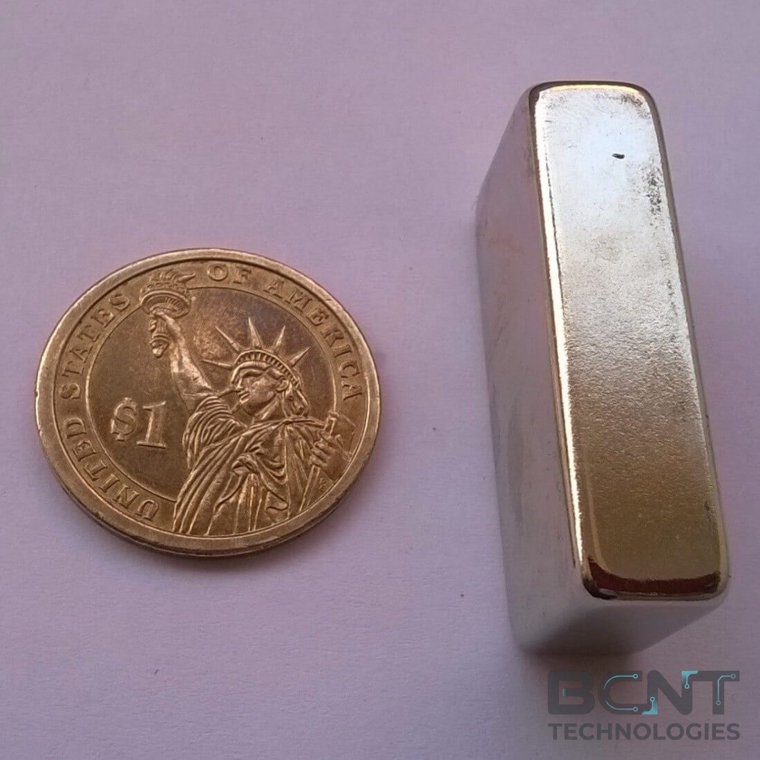 Neodymium Block Magnet - 40mm x 25mm x 12.50mm (SKU: B-40-25-12.5-N52) | BCNT TECHNOLOGIES