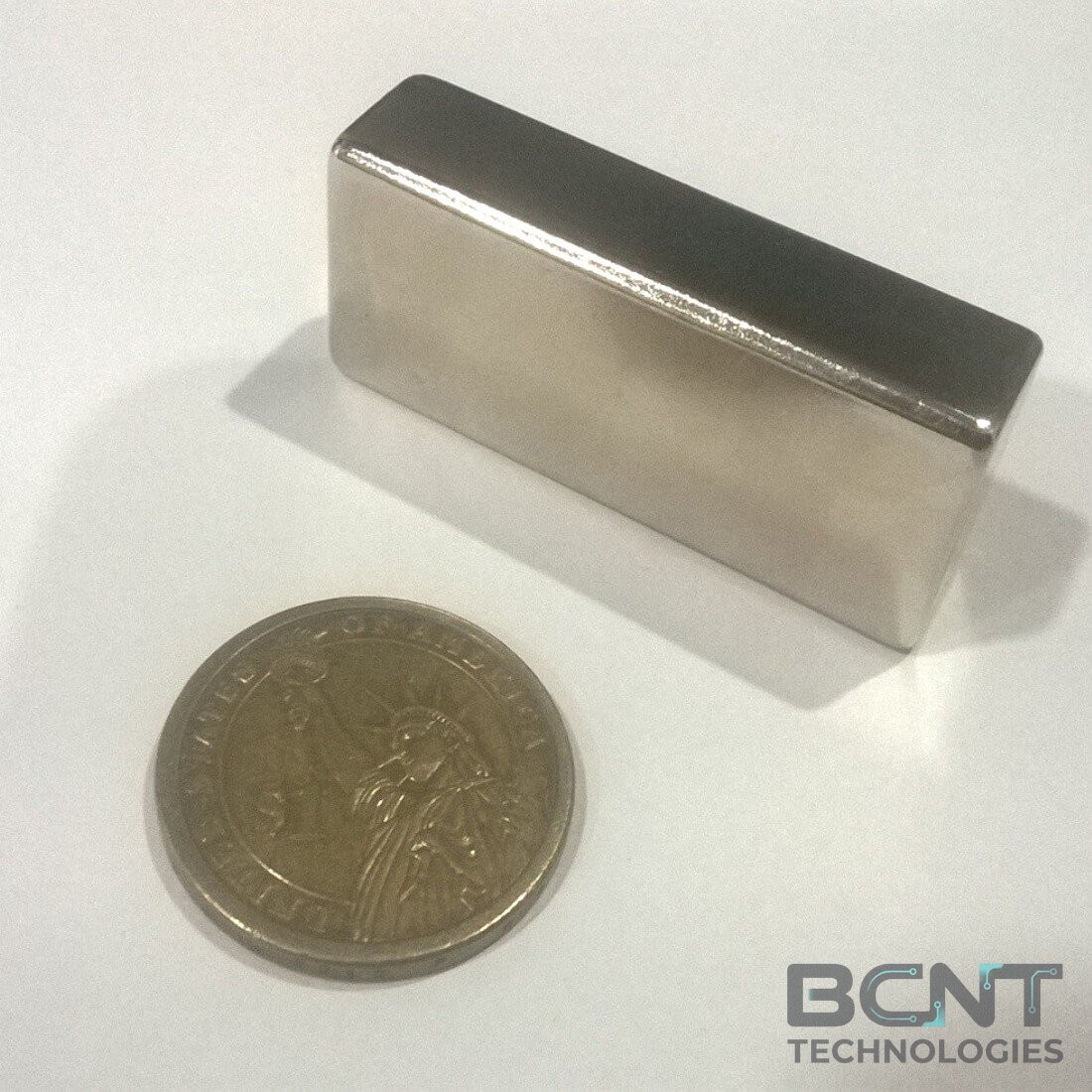 Neodymium Block Magnet - 50 x 20 x 12mm Strong Block (SKU: B-50-20-12.5-N52) | BCNT TECHNOLOGIES