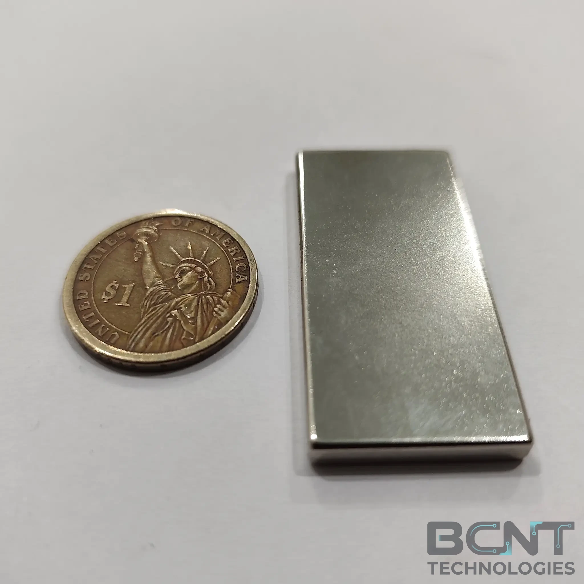 Neodymium Block Magnet - 50 x 25 x 4mm (SKU: B-50-25-4-N35) | BCNT TECHNOLOGIES