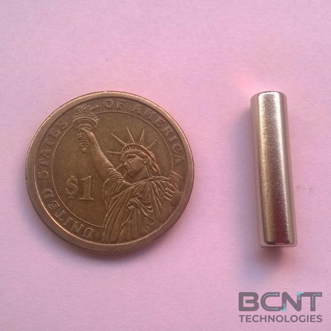 Neodymium Cylinder Magnet - 6 x 25mm s Strong Cylinder (SKU: C-6-25-Nxx) | BCNT TECHNOLOGIES