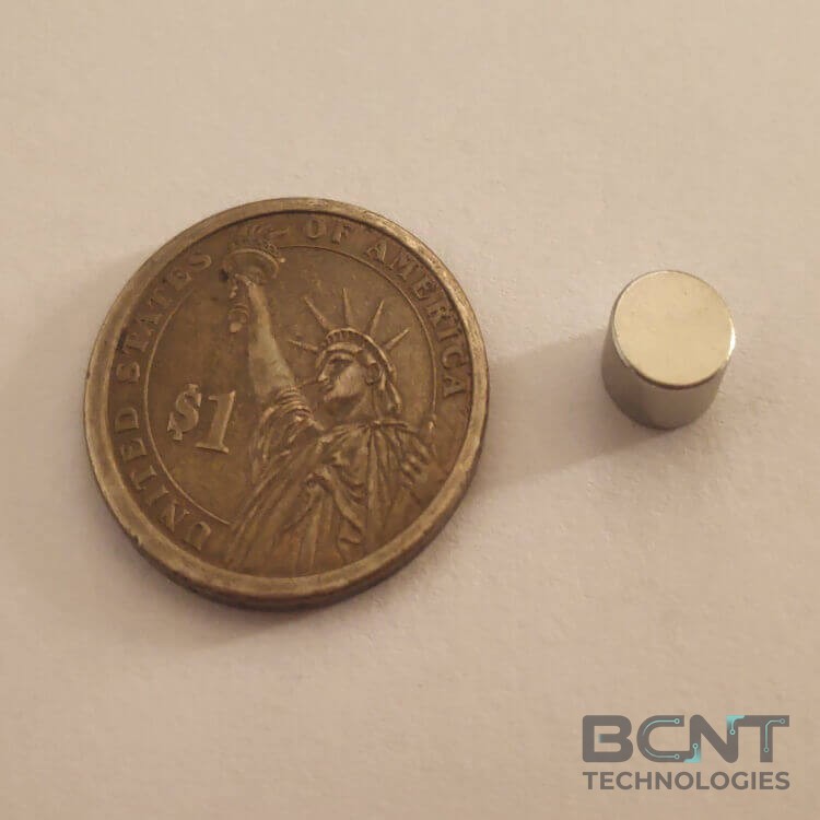 Neodymium Disc Magnet - Ø8 x 5mm (SKU: BCNT-MAG-PM-33590) | BCNT TECHNOLOGIES