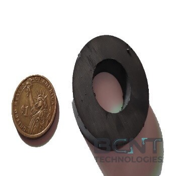 Neodymium Ring Magnet - Ø45mm x d22 x 10mm Ferrite Ring (SKU: R-45-22H-10-F) | BCNT TECHNOLOGIES