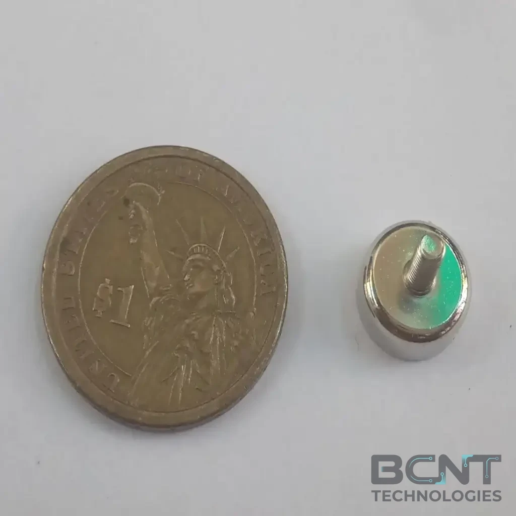 Neodymium Pot Magnet - External Thread PME C12 Strong Force 3.5kg (SKU: PME-C12) | BCNT TECHNOLOGIES