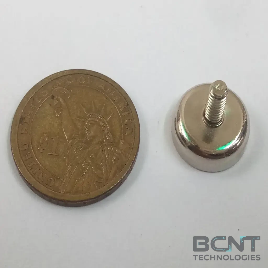 Neodymium Pot Magnet - External Thread PME C16 Strong Force 5.0kg (SKU: PME-C16) | BCNT TECHNOLOGIES