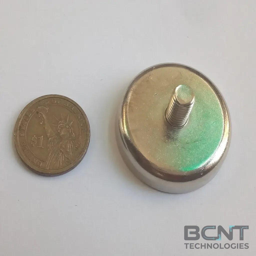 Neodymium Pot Magnet - External Thread PME C42 Strong Force 66Kg (SKU: PME-C42) | BCNT TECHNOLOGIES