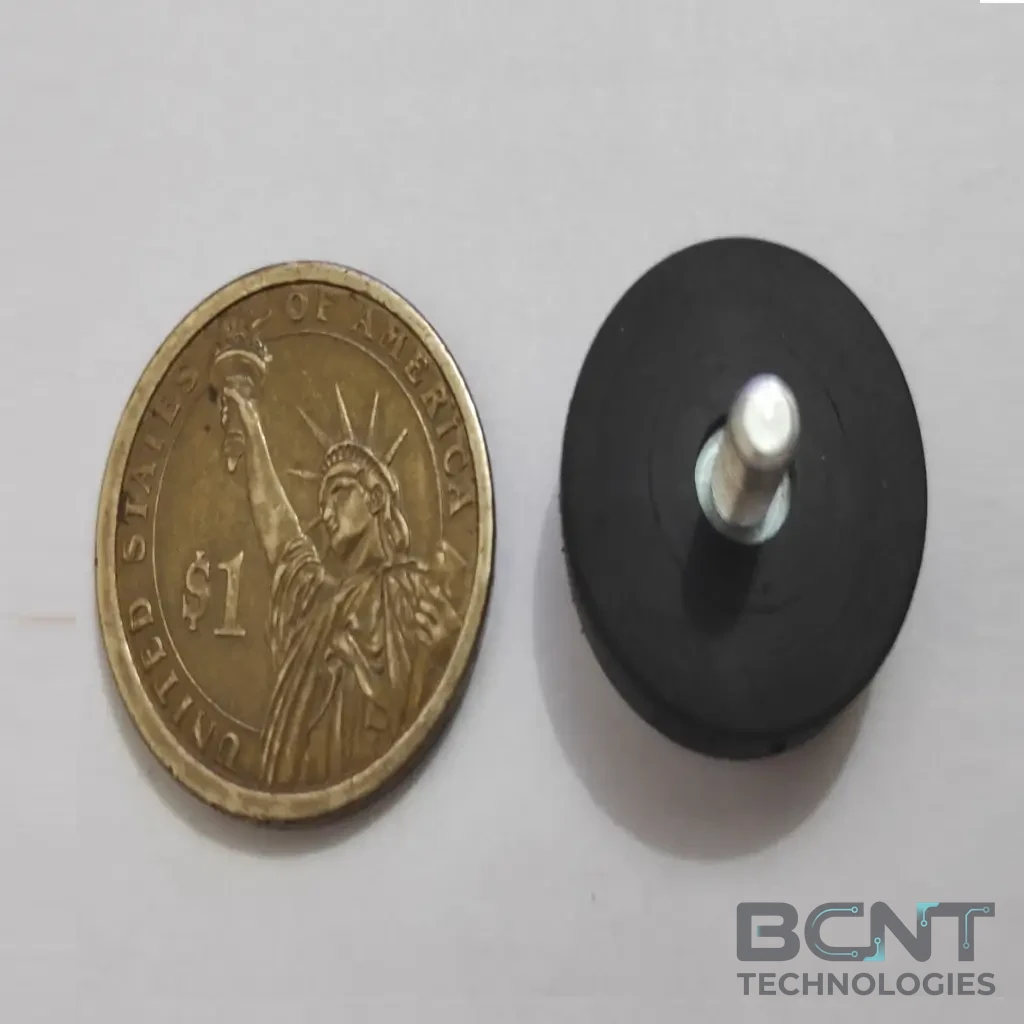 Rubber Coated Neodymium Pot Magnet - External Thread Rubber Pot PME H22 Strong Force 5.1kg (SKU: PME-H22) | BCNT TECHNOLOGIES