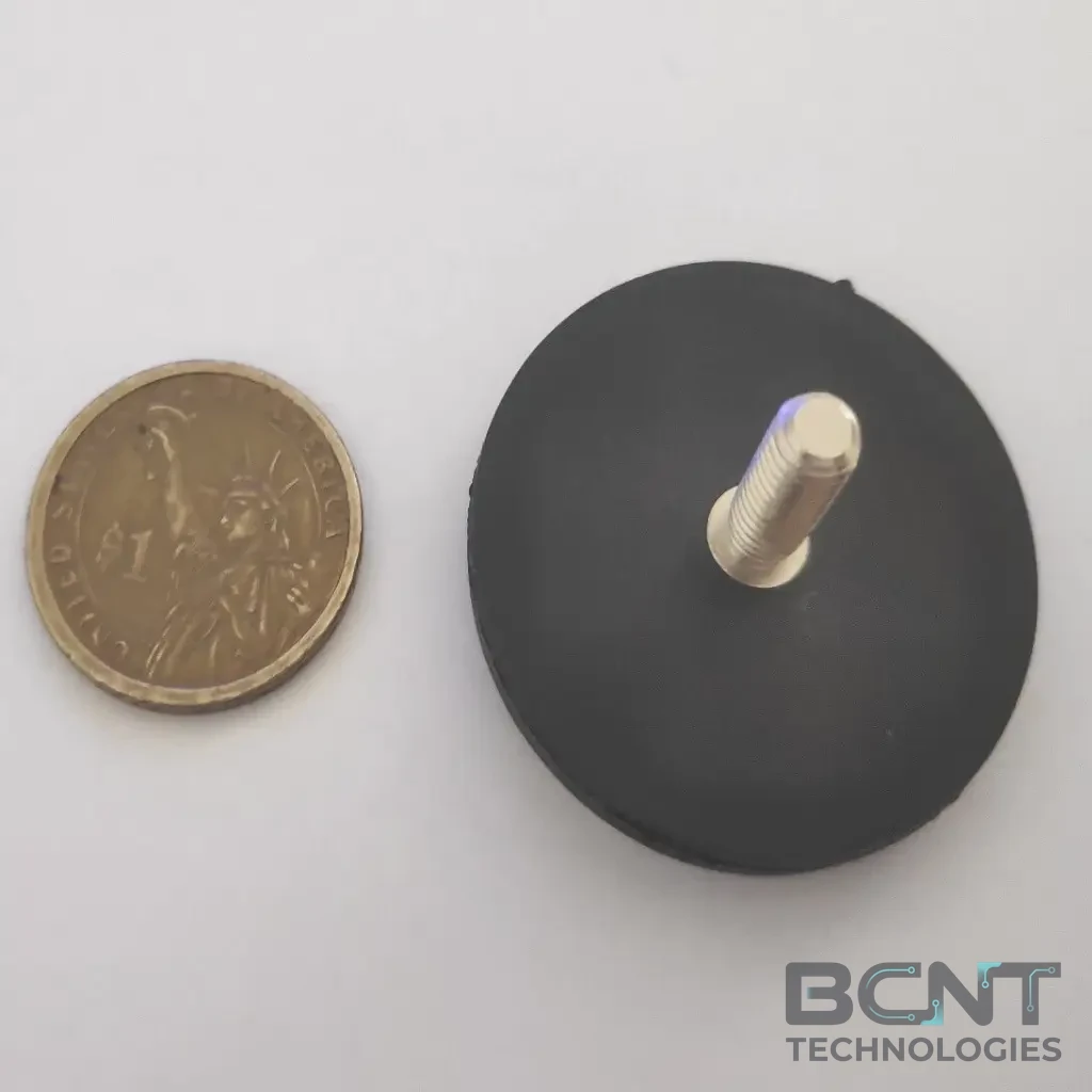 Rubber Coated Neodymium Pot Magnet - External Thread Rubber Pot PME H43 Strong Force 8.7kg (SKU: PME-H43) | BCNT TECHNOLOGIES