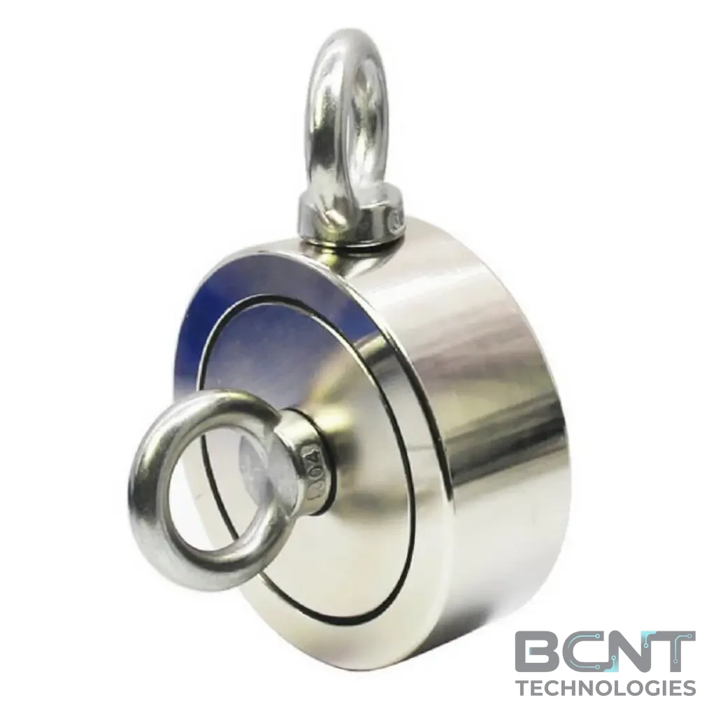 Neodymium Hook Magnet - Fishing Pot with 2x Eyebolts Strong Pulling Power (SKU: BCNT-MAG-PM-30806) | BCNT TECHNOLOGIES