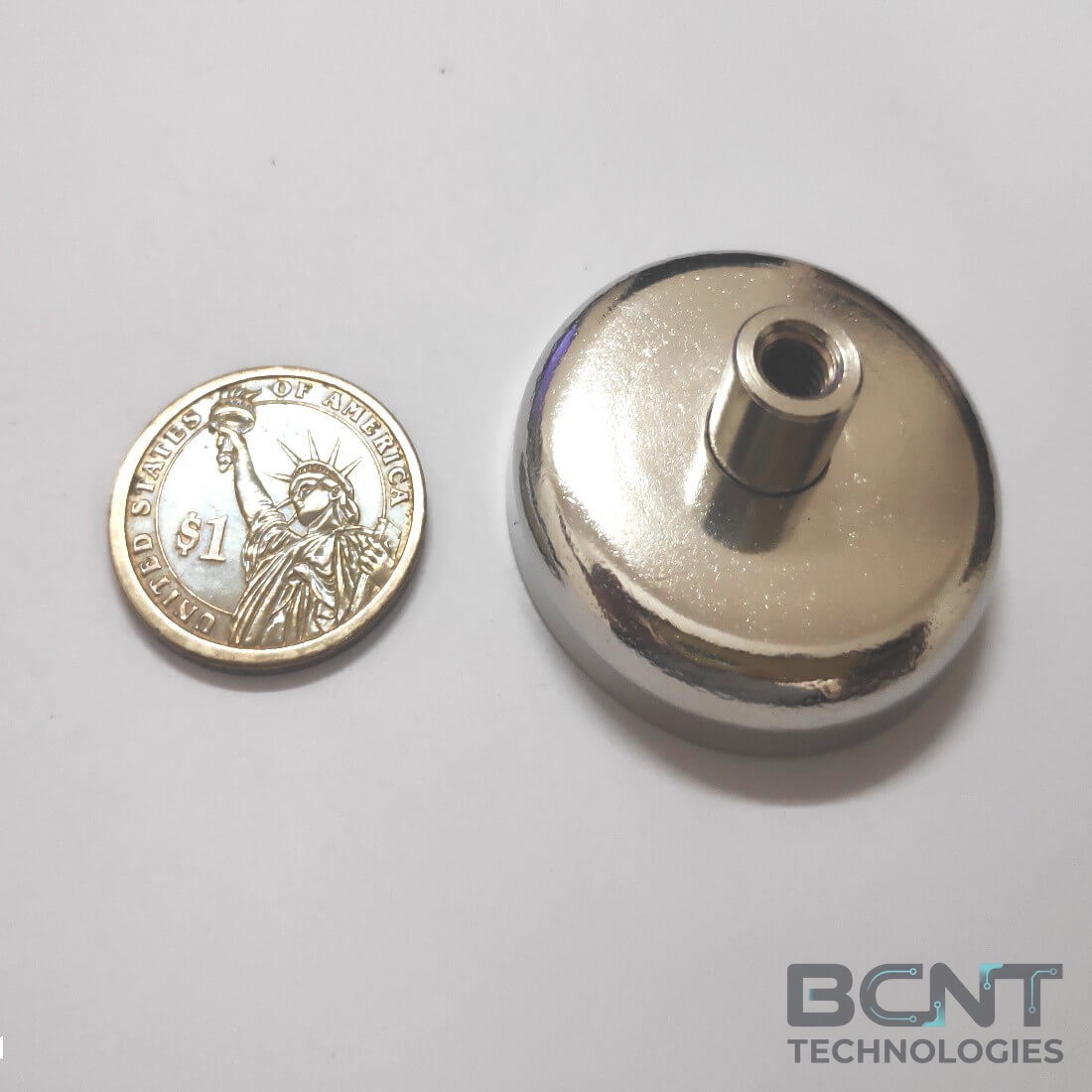 Neodymium Pot Magnet - Internal Thread PME D42 Strong Force 66.0kg (SKU: PME-D42) | BCNT TECHNOLOGIES