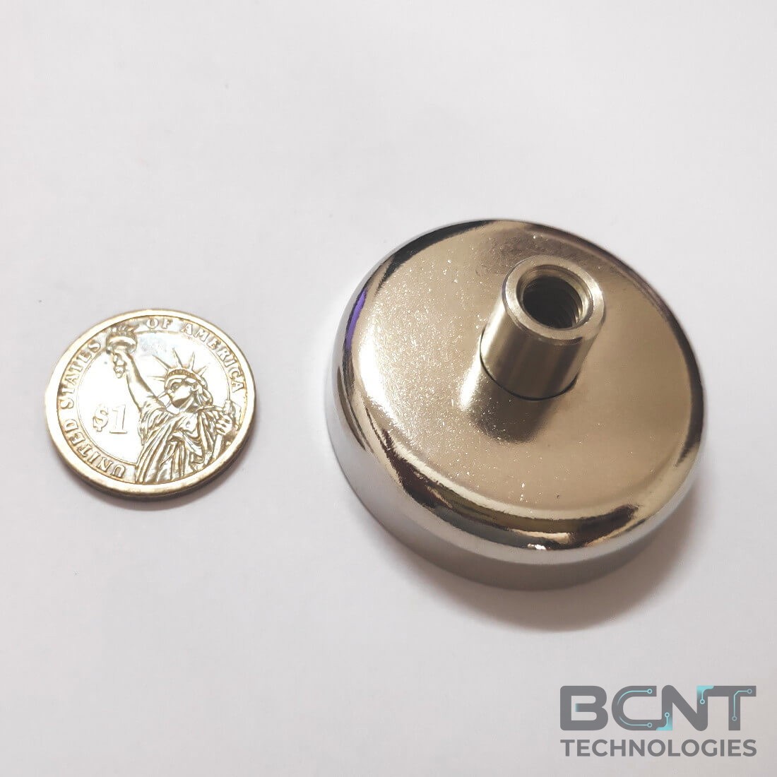Neodymium Pot Magnet - Internal Thread PME D48 Strong Force 80.0kg (SKU: PME-D48) | BCNT TECHNOLOGIES