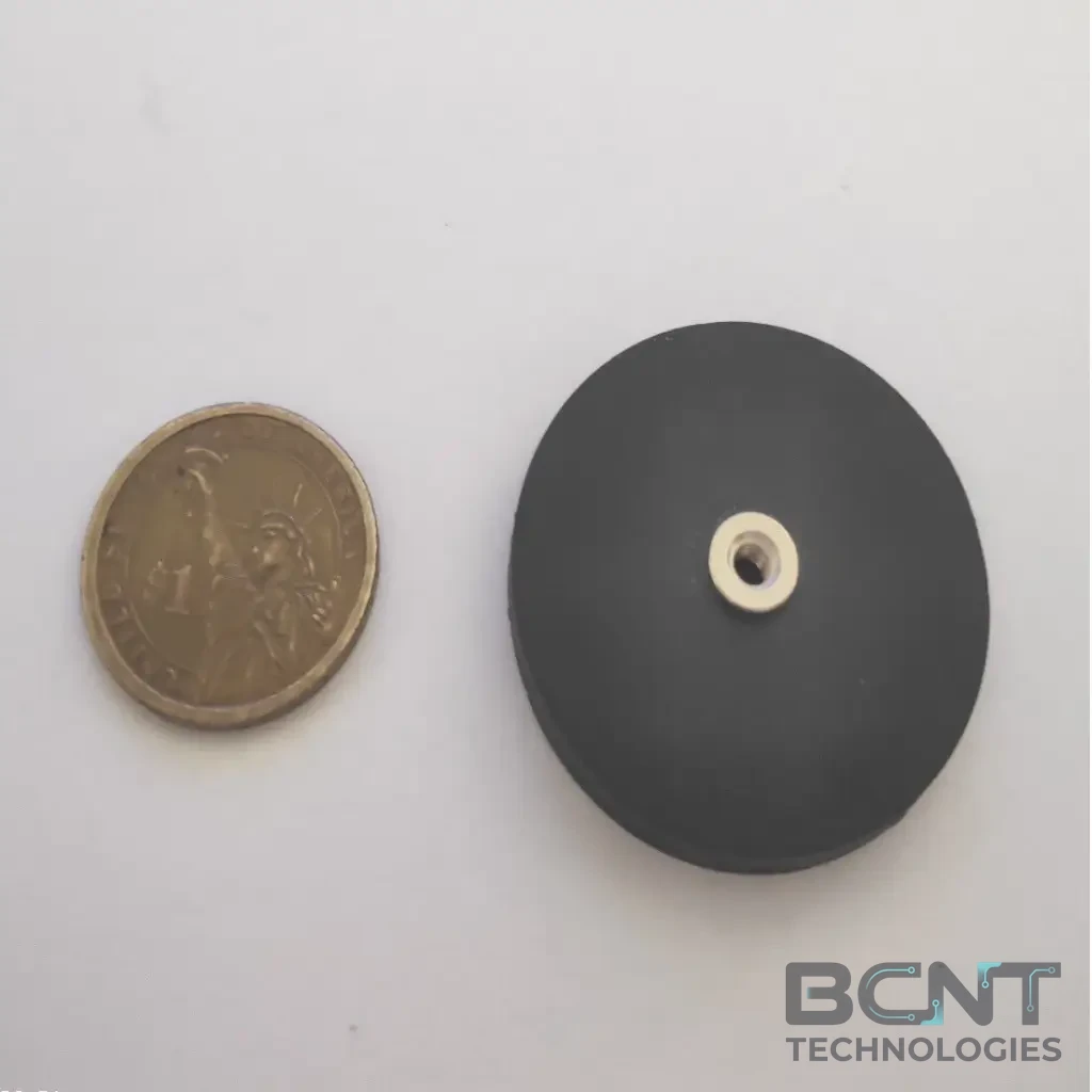 Rubber Coated Neodymium Pot Magnet - Internal Thread Rubber Pot PME G43 Strong Force 8.7kg (SKU: PME-G43) | BCNT TECHNOLOGIES