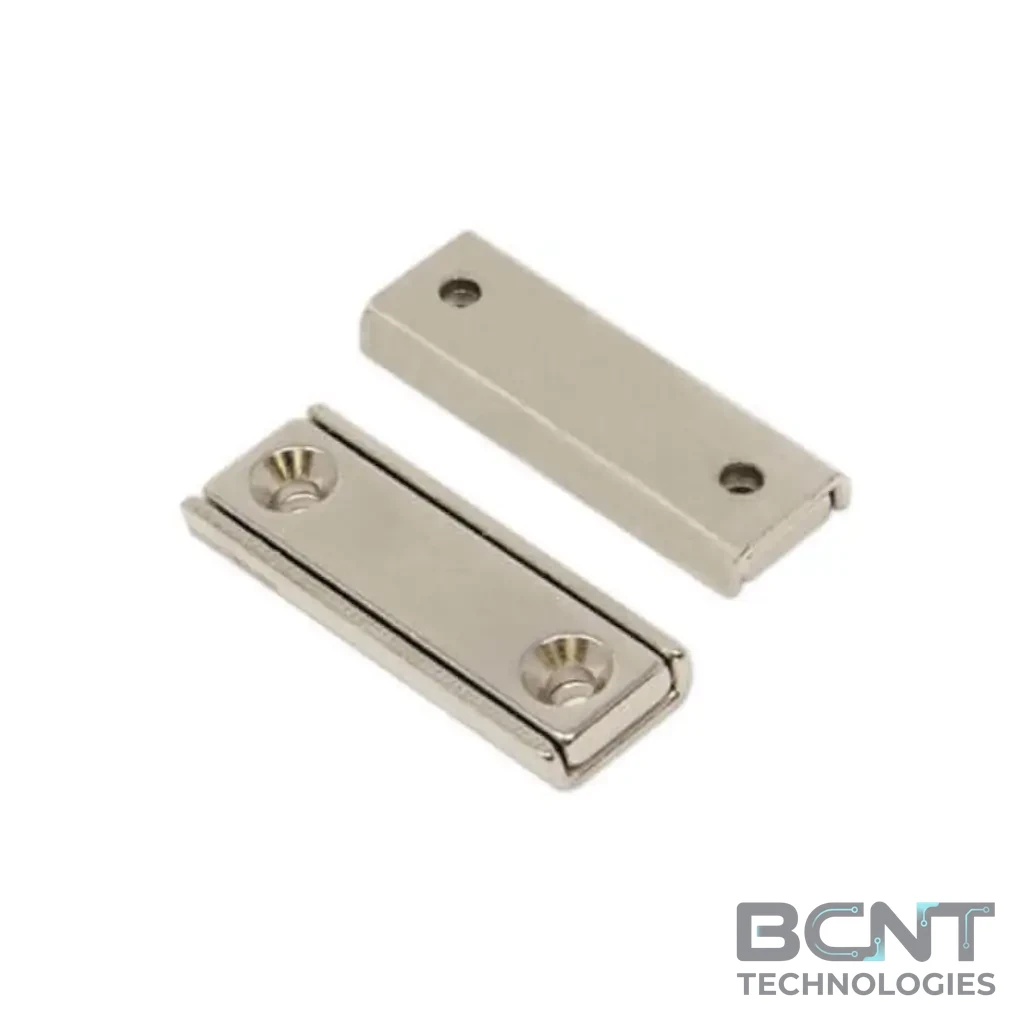 Neodymium Countersunk Magnet - Channel with 2x CSK Hole (SKU: BCNT-MAG-PM-35232) | BCNT TECHNOLOGIES