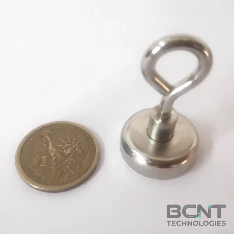 Neodymium Hook Magnet - Eyebolt PME F25 Strong Force 17.0kg (SKU: PME-F25) | BCNT TECHNOLOGIES