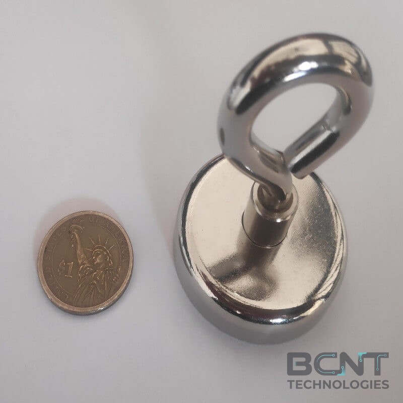 Neodymium Hook Magnet - Eyebolt PME F48 Strong Force 80kg (SKU: PME-F48) | BCNT TECHNOLOGIES