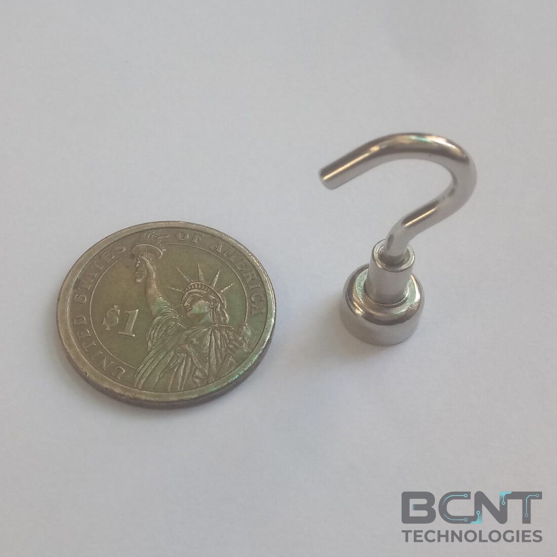 Neodymium Hook Magnet - hook PME E10 Force 2.0kg (SKU: PME-E10) | BCNT TECHNOLOGIES