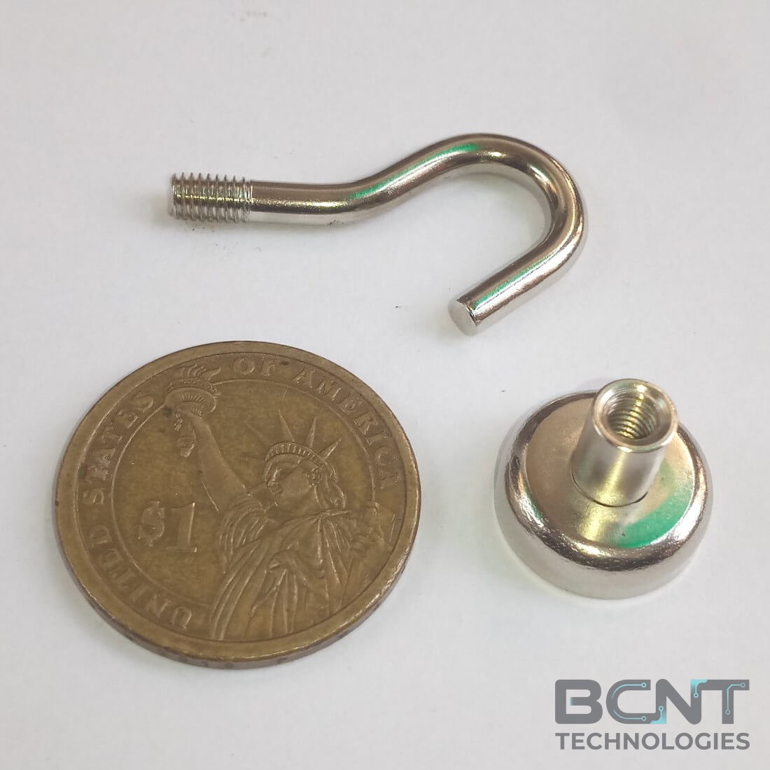 Neodymium Hook Magnet - PME E16 Strong Force 5.0kg (SKU: PME-E16) | BCNT TECHNOLOGIES