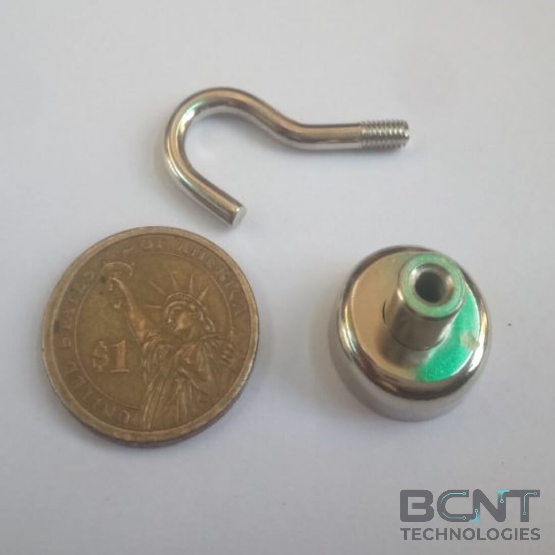 Neodymium Hook Magnet - PME E20 Strong Force 9.0kg (SKU: PME-E20) | BCNT TECHNOLOGIES