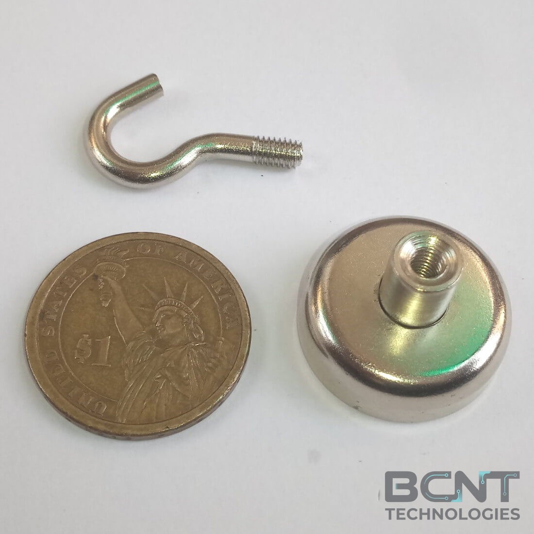 Neodymium Hook Magnet - PME E25 Strong Force 17.0kg (SKU: PME-E25) | BCNT TECHNOLOGIES