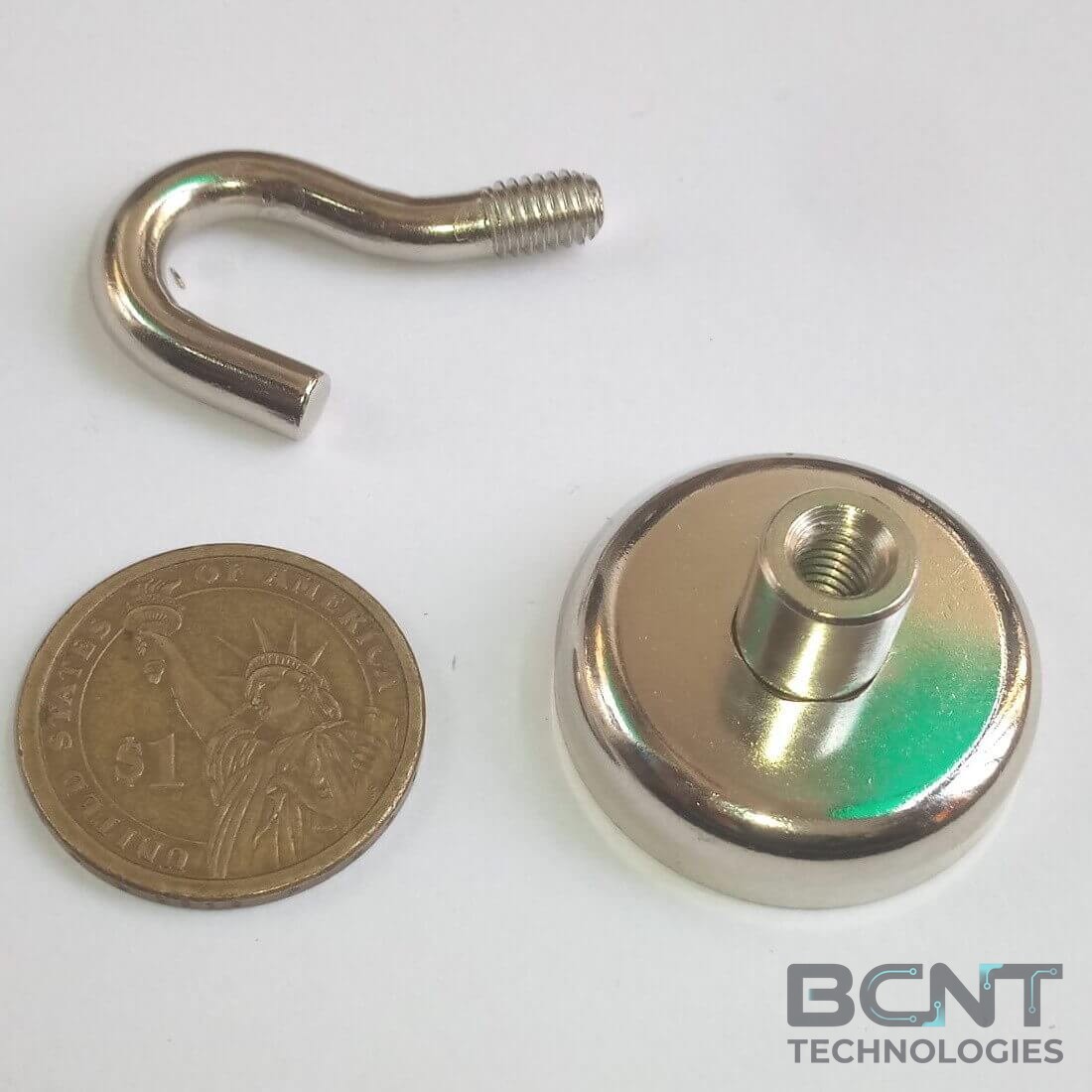 Neodymium Hook Magnet - PME E32 Strong Force 34.0kg (SKU: PME-E32) | BCNT TECHNOLOGIES
