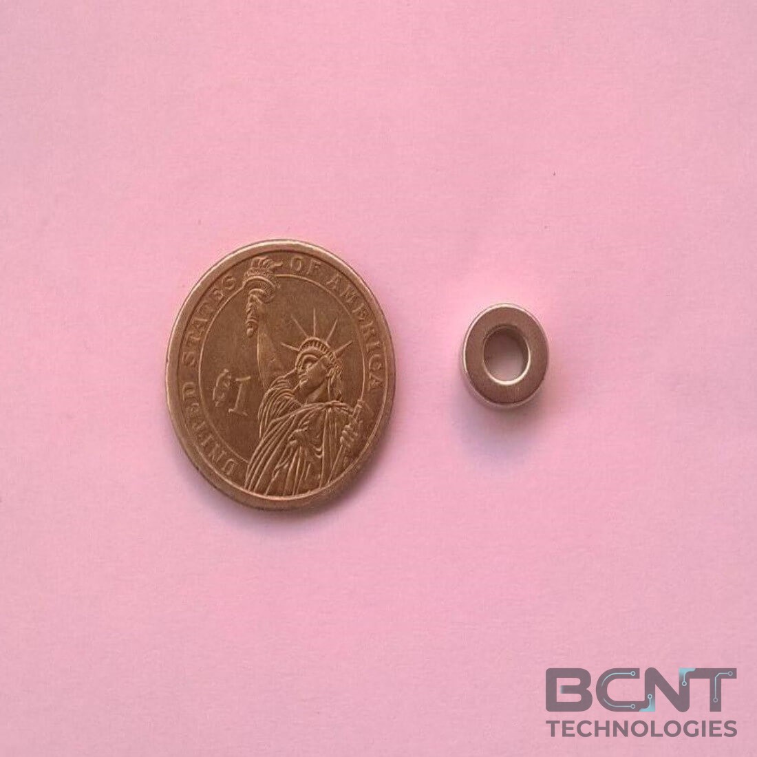 Neodymium Ring Magnet - OD11 x ID5 x 5mm Strong Ring (SKU: R-11-5H-5-N35) | BCNT TECHNOLOGIES
