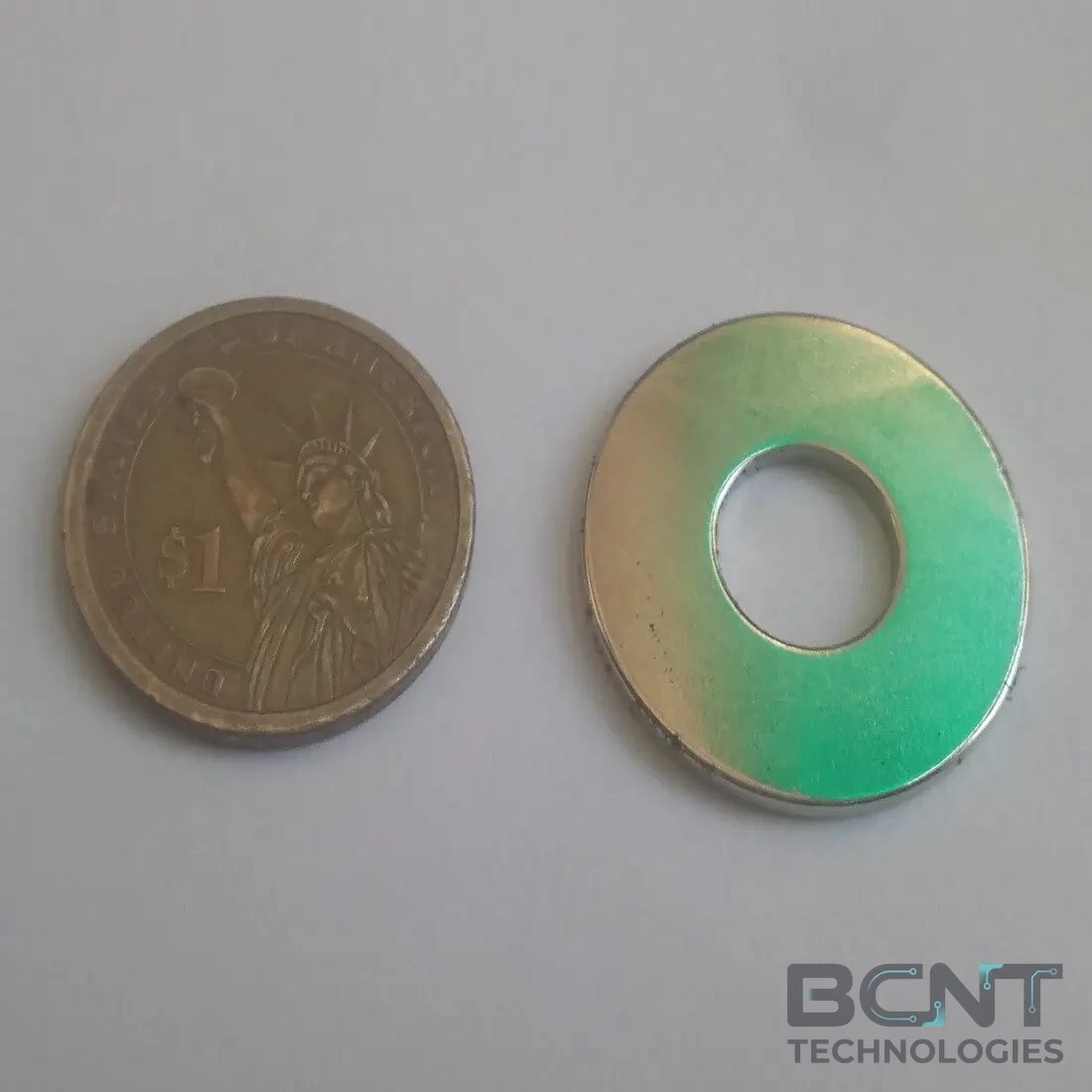 Neodymium Ring Magnet - OD30 x ID12 x 2mm (SKU: R-30-12H-2-N35) | BCNT TECHNOLOGIES