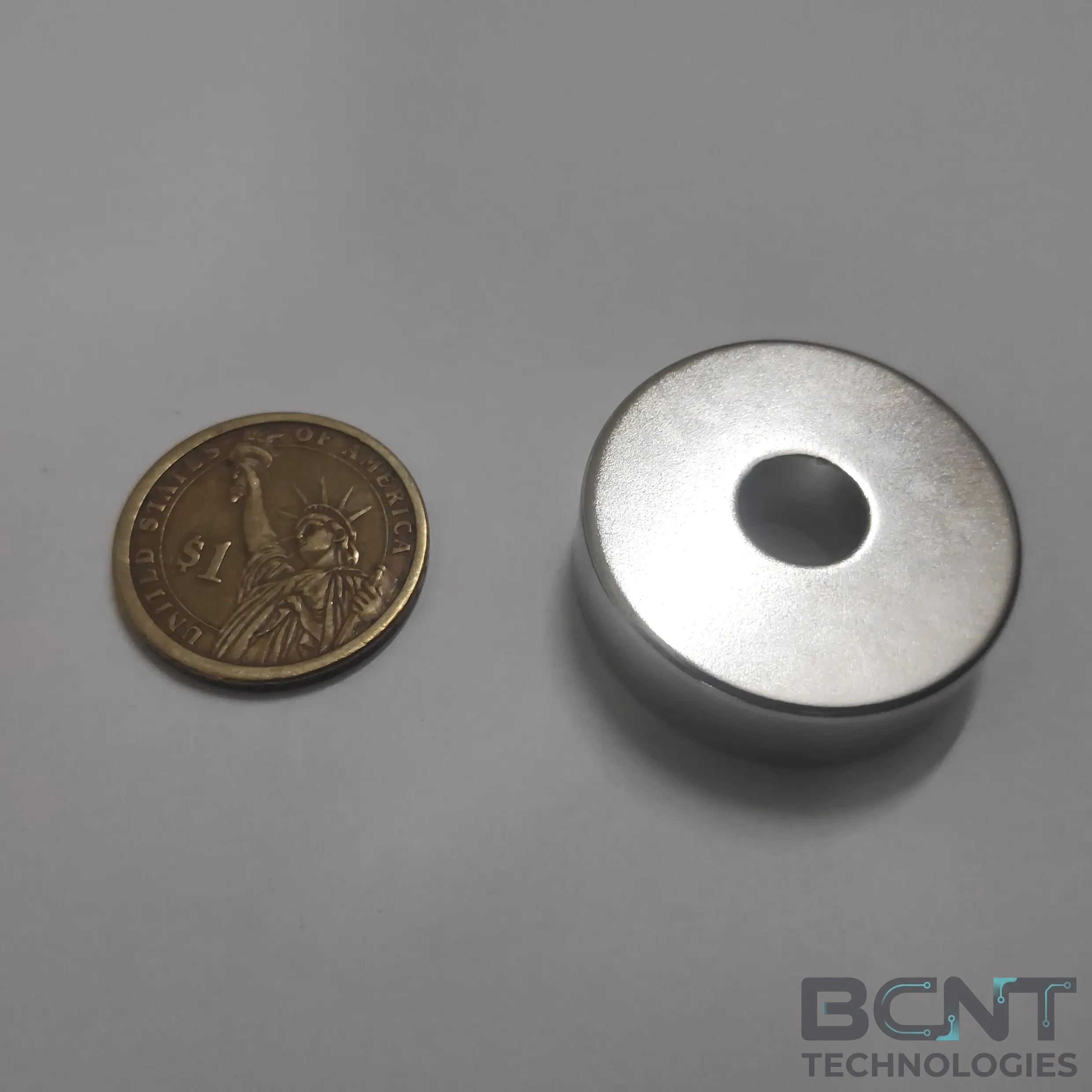 Neodymium Ring Magnet - OD35 x ID10 x 10mm (SKU: R-35-10H-10-N52) | BCNT TECHNOLOGIES